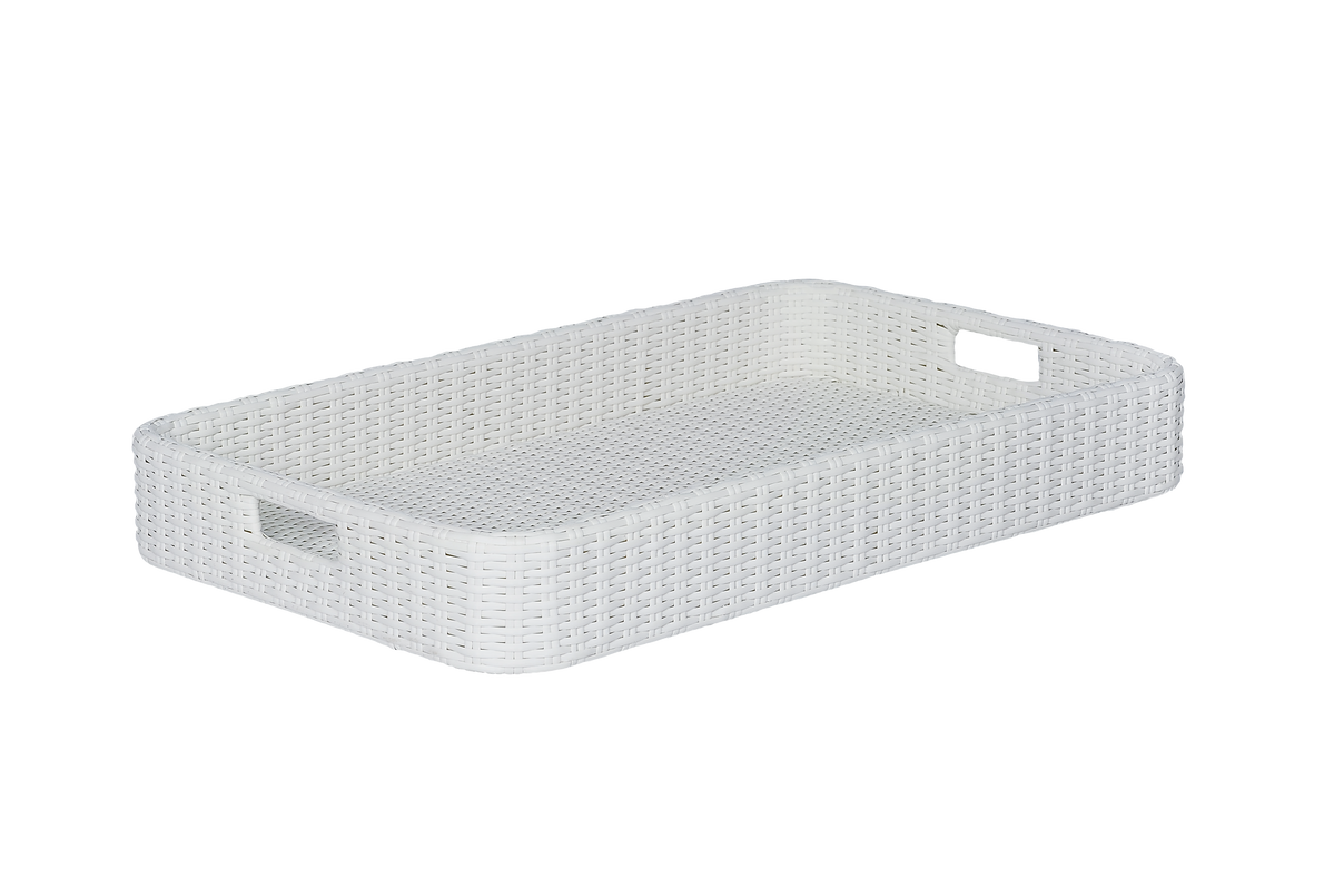 Rectangular Woven Pool Floating Tray - White – Casualife Outdoor Living